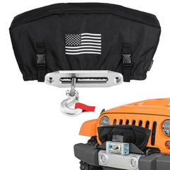 Seven Sparta American flag winch cover protects outdoors with patriotic style.