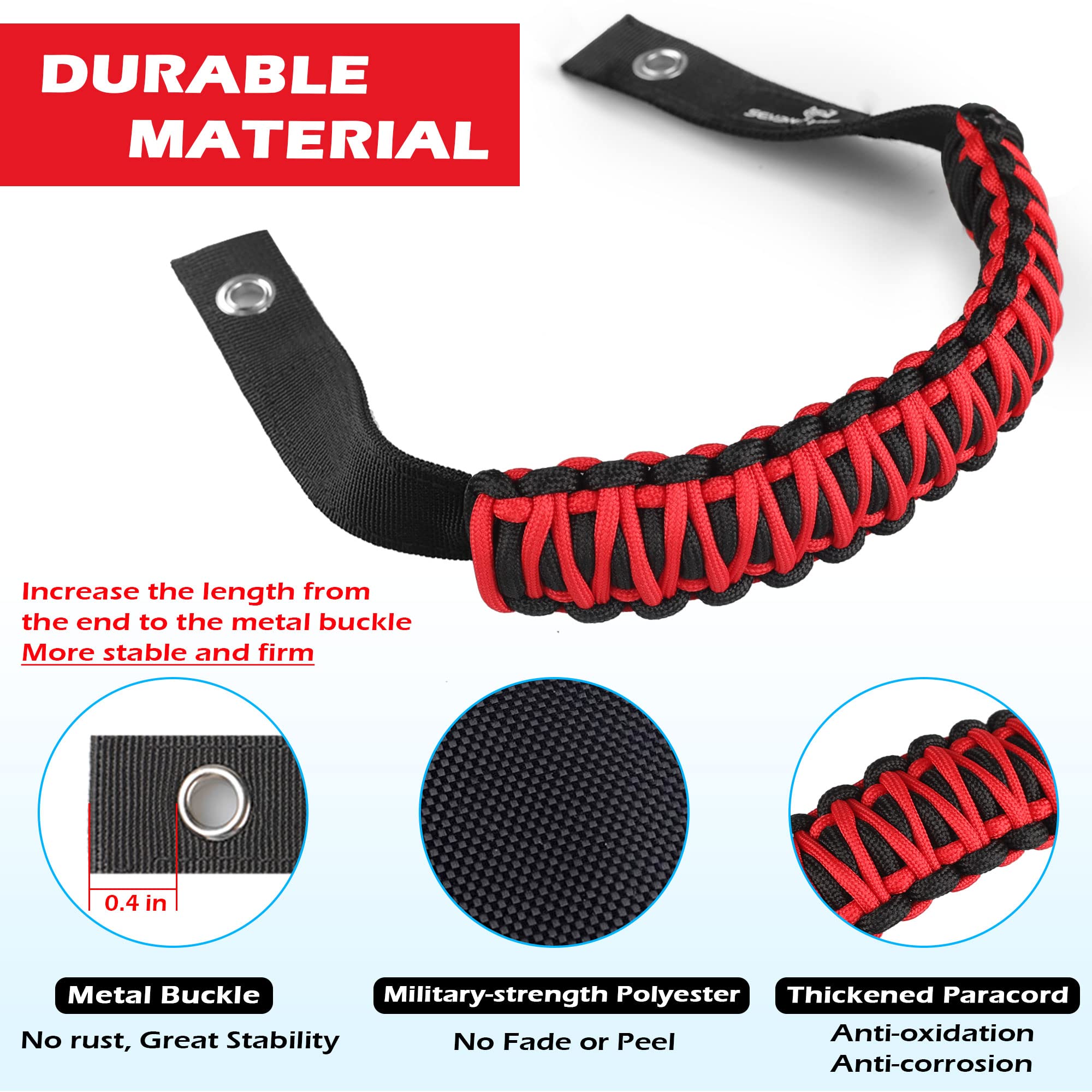 SEVEN SPARTA Bronco grab handle installation demo using existing bolts, no drilling