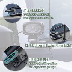 Seven Sparta Bronco light mount built from aluminum for strength and durability.