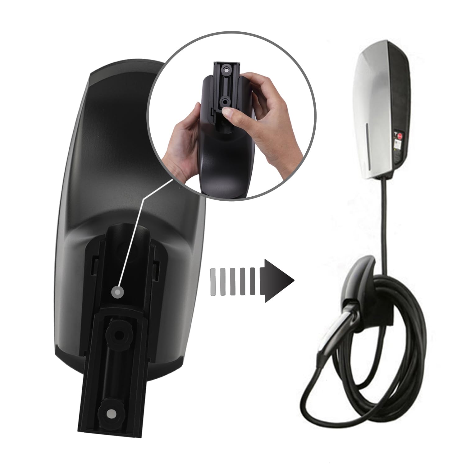 Seven Sparta charging cable holder for Model X cable keeps it off the floor
