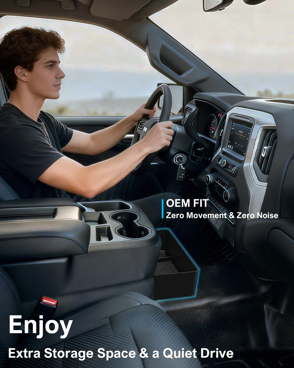 SEVEN SPARTA compatibility-focused-box fits 2019-2026 Silverado/Sierra models with split-bench seats.