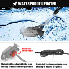 Dual waterproof sealing protects LEDs from water and debris