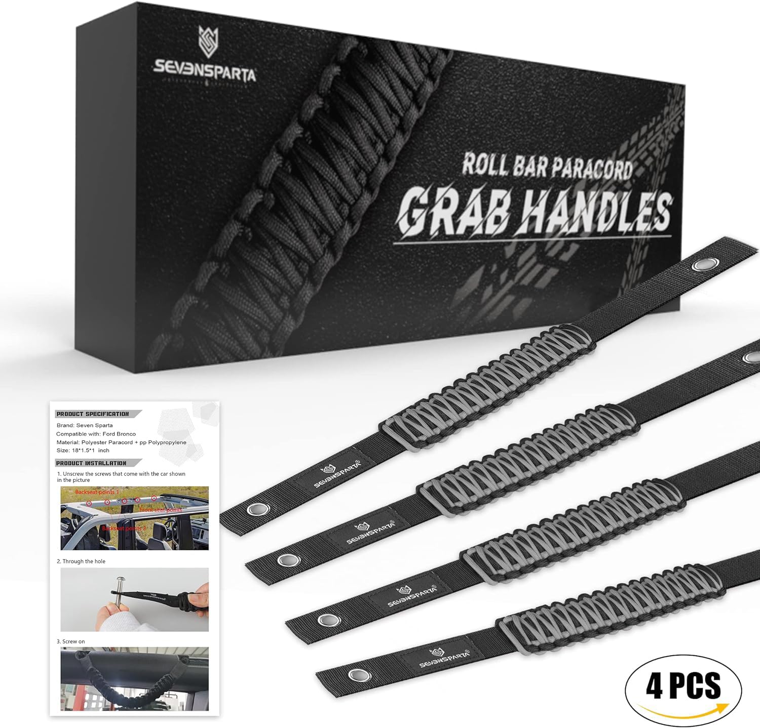 Paracord weave and buckle enhance grip stability during off-road use