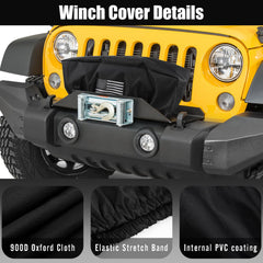 Seven Sparta Waterproof 900D Oxford fabric protects your winch from rain and snow.