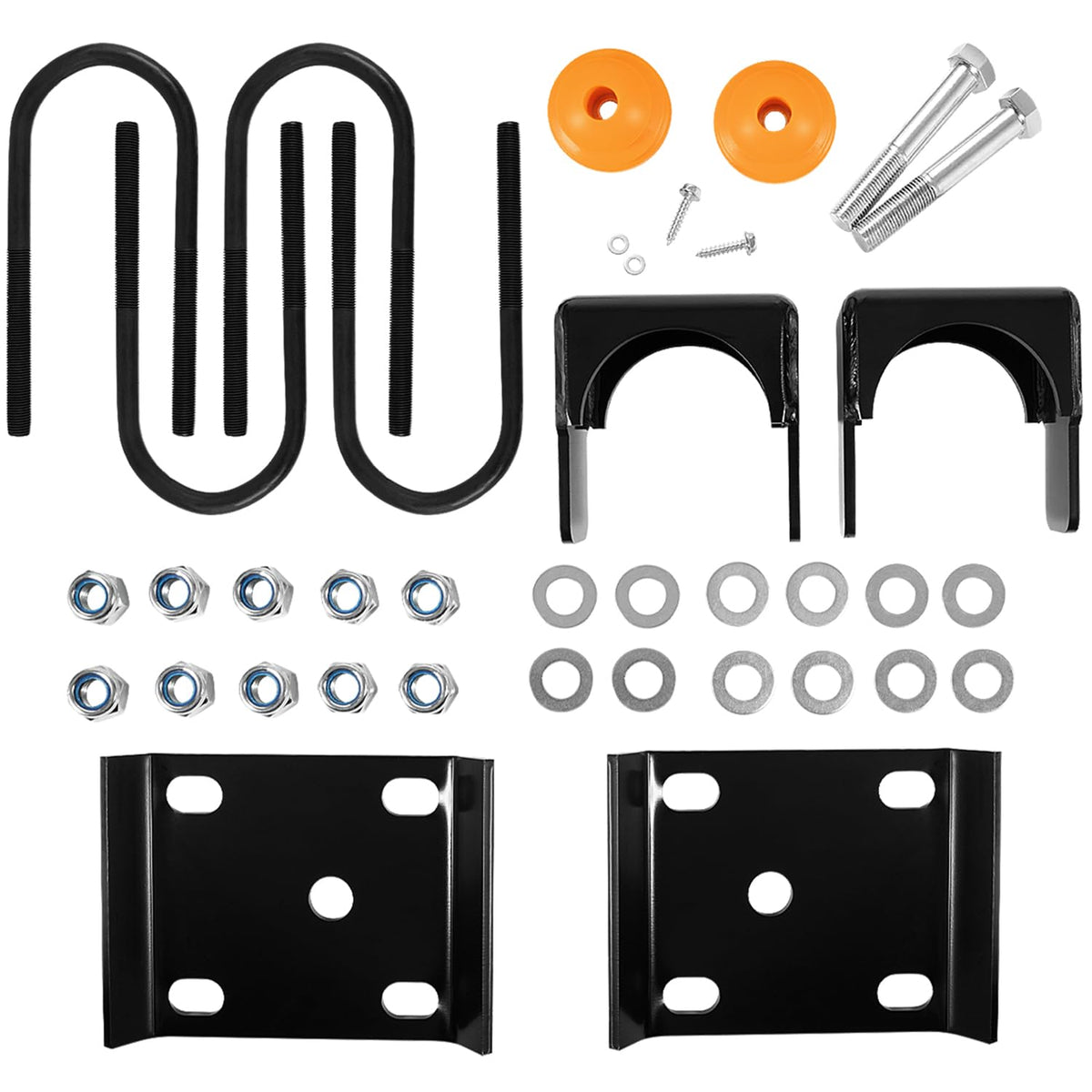 sevencow 6-inch rear axle flip kit plates for Silverado/C1500 lowering setup