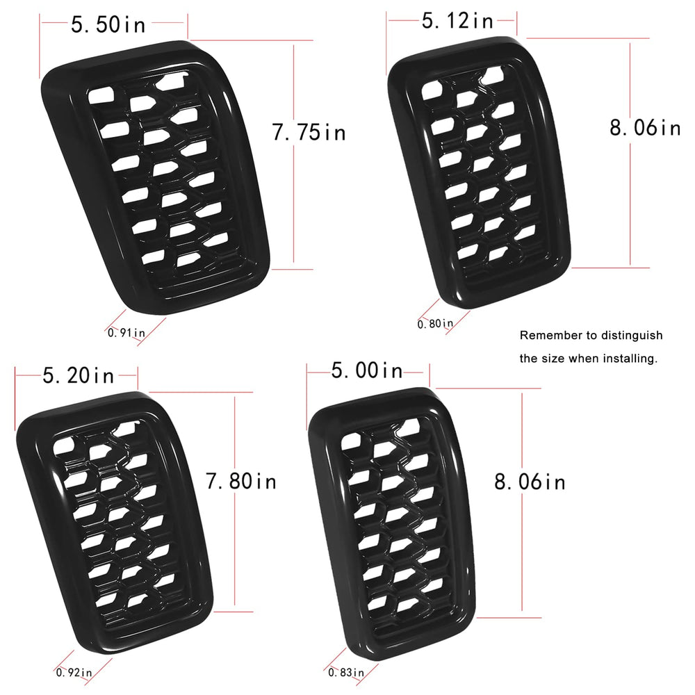Sevencow durable ABS plastic grill inserts resist rust and peeling