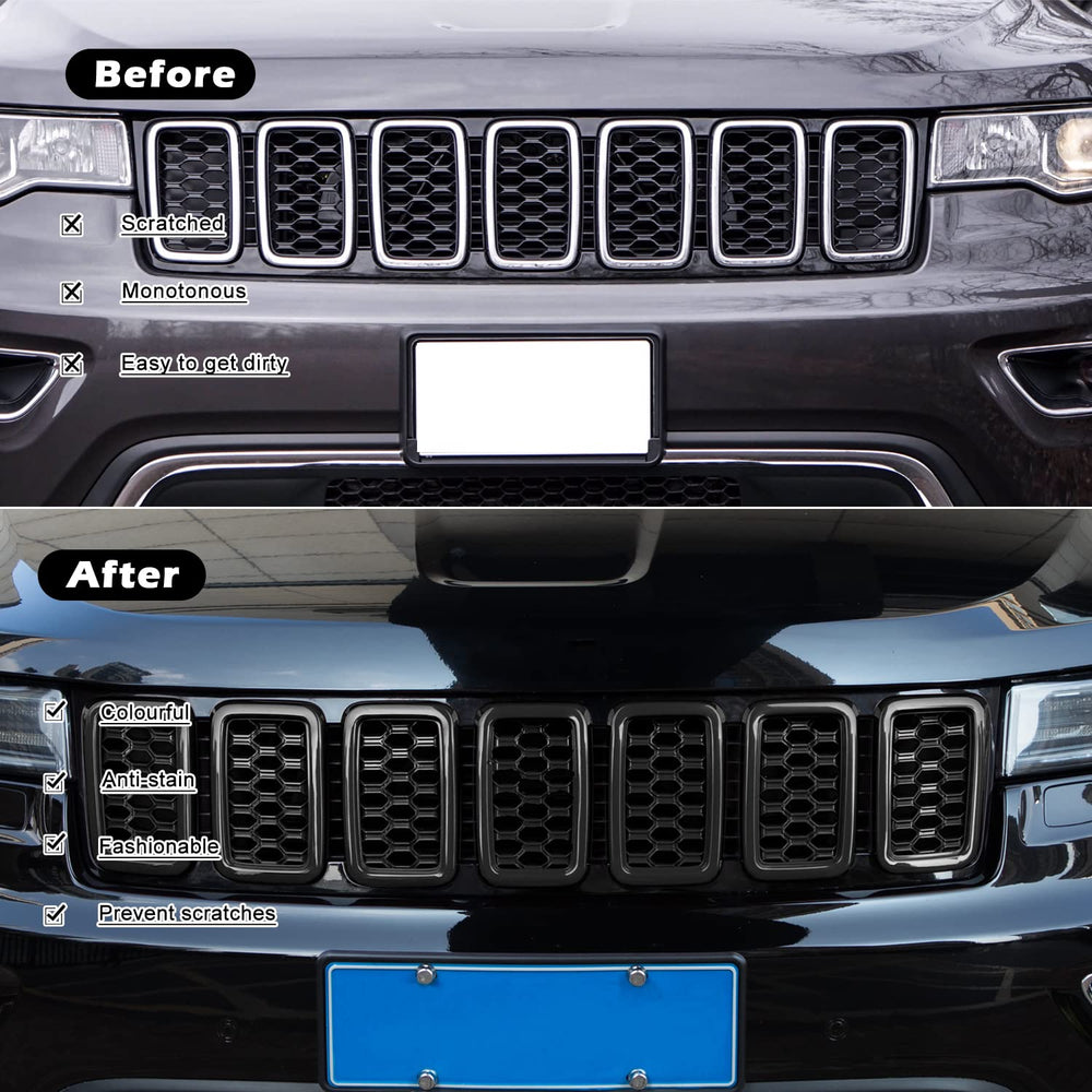 Sevencow grille cover overlay for Jeep Grand Cherokee offers quick DIY upgrade