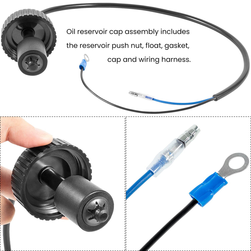 Sevencow oil-cap installation illustration for quick, tool-light setup.