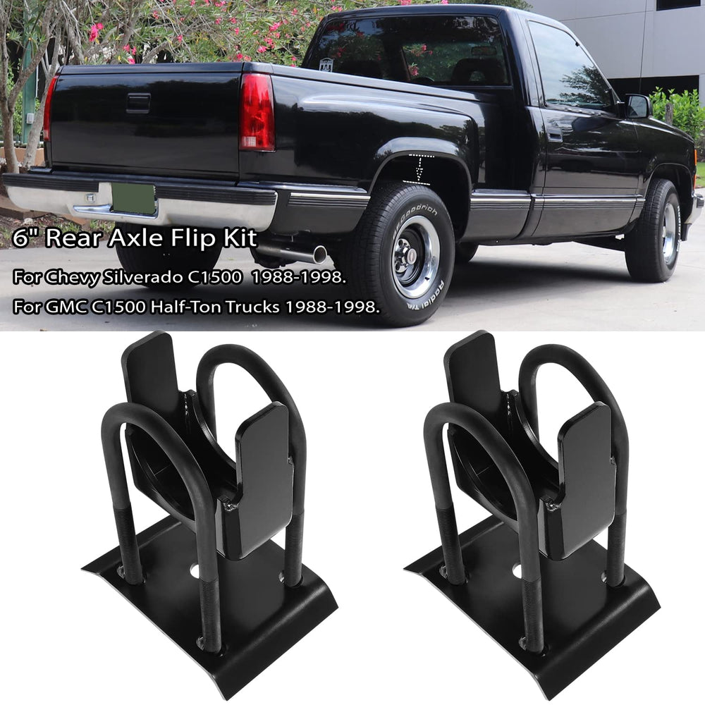 sevencow Silverado C1500 lowering kit installed on leaf springs