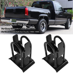 sevencow Silverado C1500 lowering kit installed on leaf springs