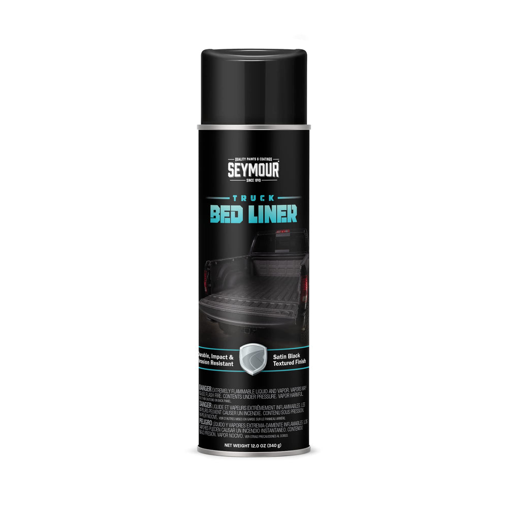 Seymour 20-41 truck bed coating bottle pour demonstrates easy application for a tough black sealant.