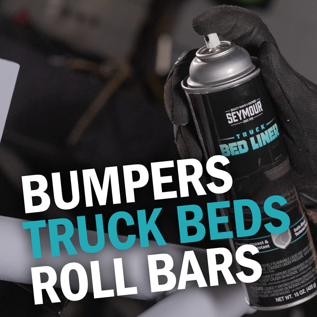 Seymour 20-41 truck bed coating coverage application displays even spread for durable protection.