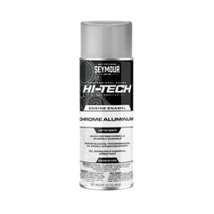 Seymour EN-41 Hi-Tech spray can close-up showing chrome aluminum finish for engines