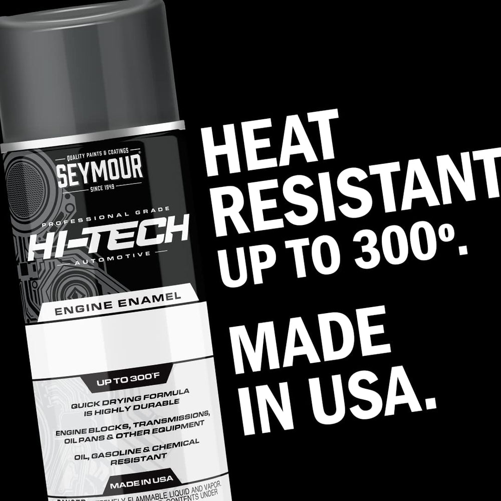 Seymour EN-46 Hi-Tech Engine Spray Paint Ford Blue nozzle applying controlled spray