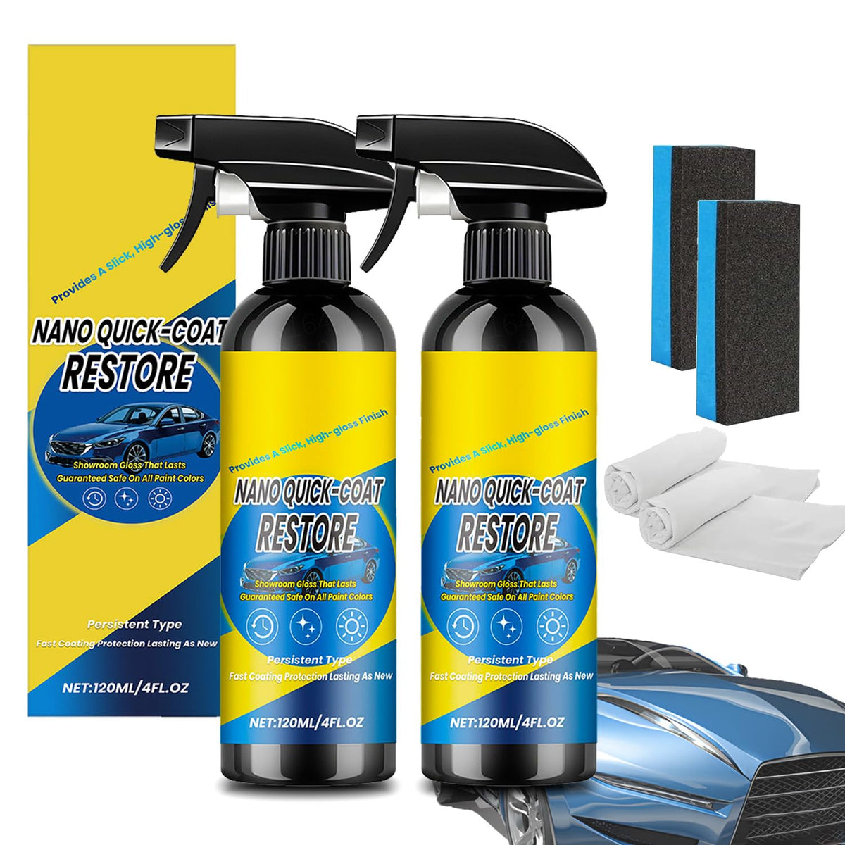 Seyudzu Nano Quick Coat Restore bottle front view with quick spray coating possibility