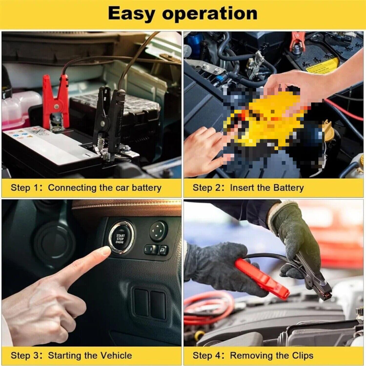 Dual grip design provides secure handling during connection and removal