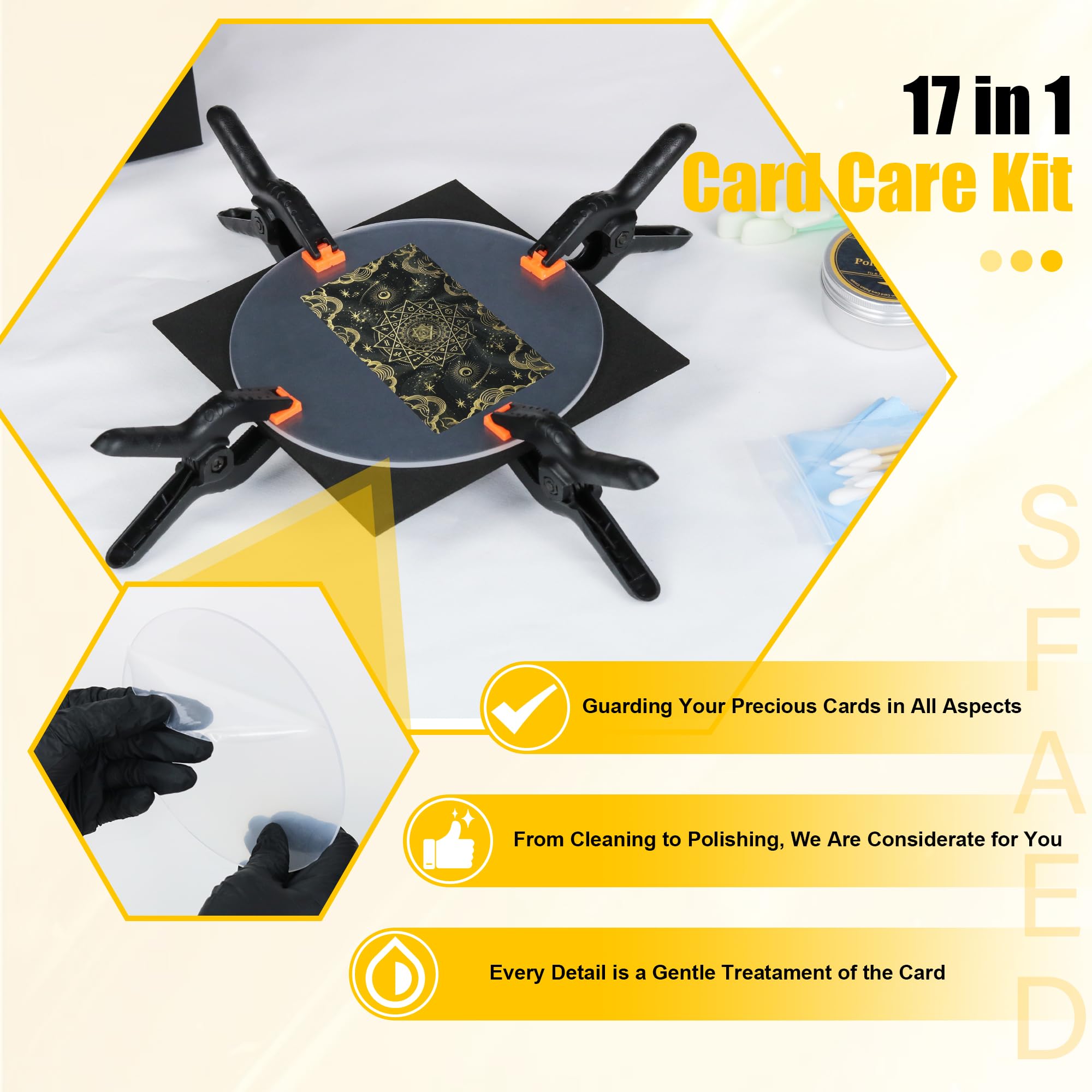 SFAED Card Care Kit restoration sticks gently refresh card surfaces without damage
