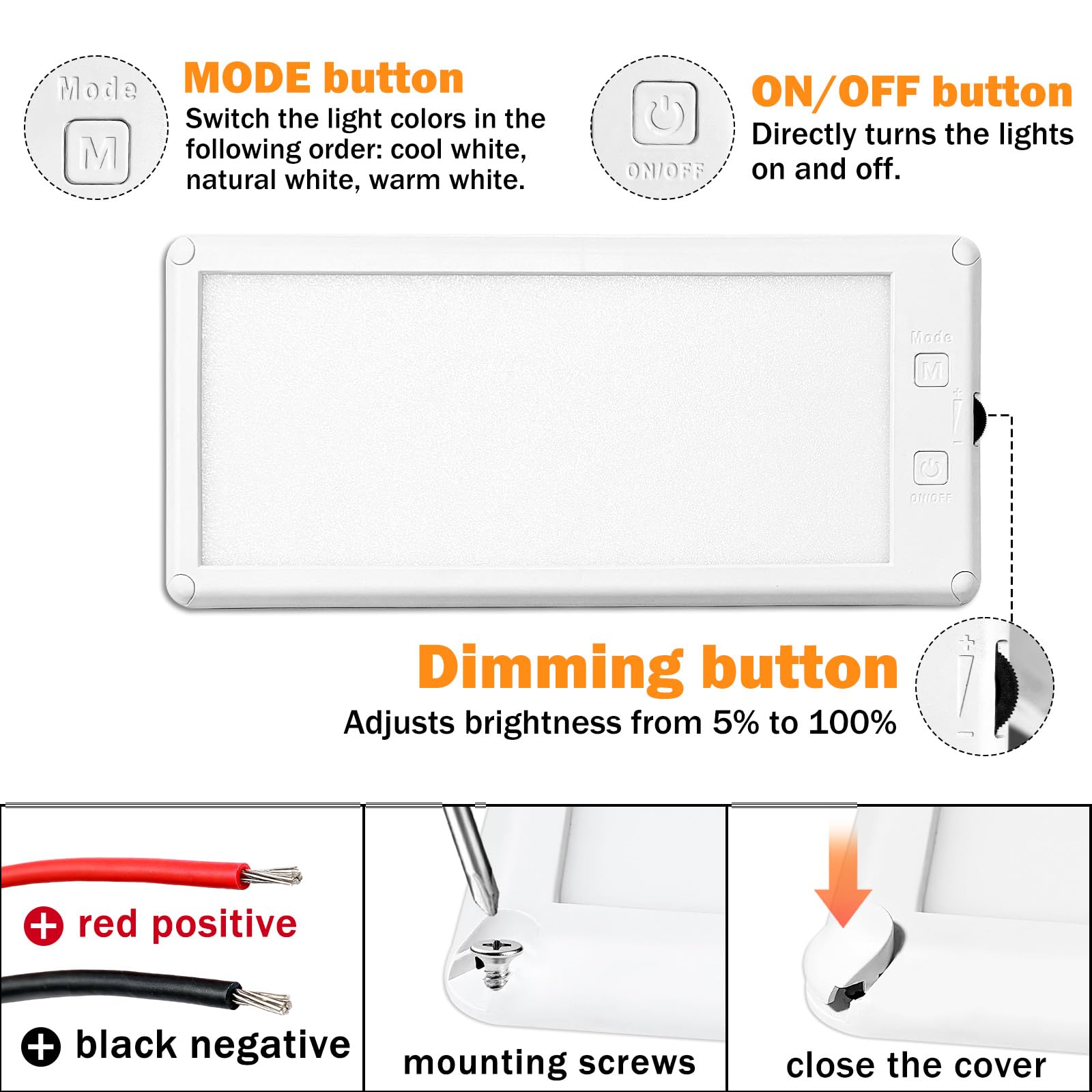 SFNN RV lights interior pack energy-saving LEDs support longer on-the-road use.