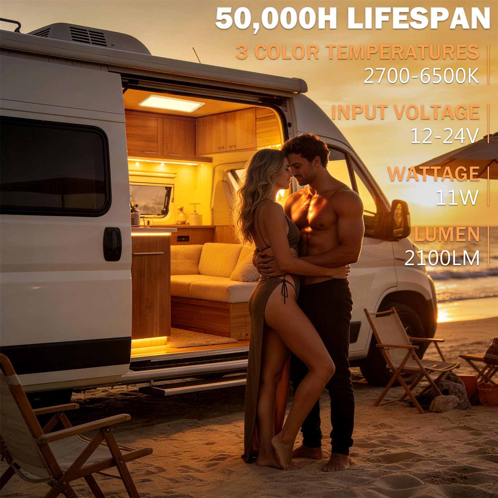 SFNN RV lights interior pack safe, cool operation with sealed LEDs.