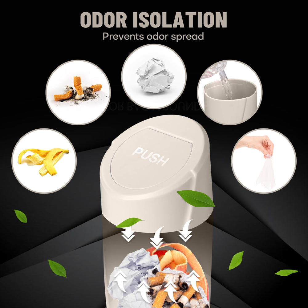 SGLRT car trash bin fits cup holders for flexible placement.
