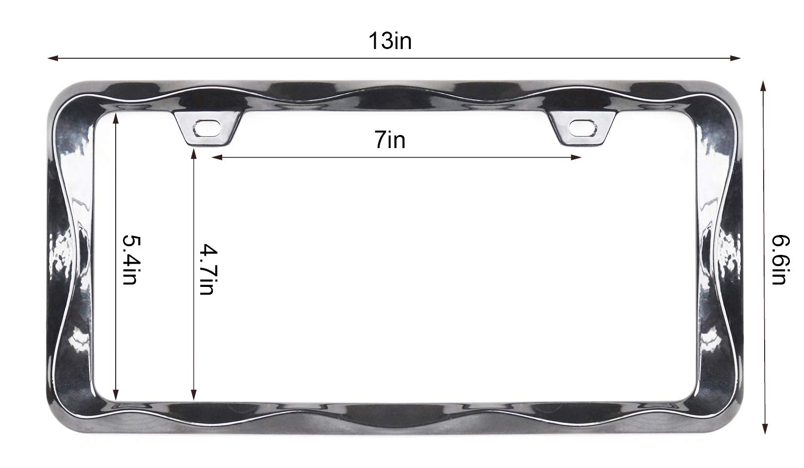 Sgooky 3D Curly Wave pre-drilled holes image shows easy installation on standard plates.