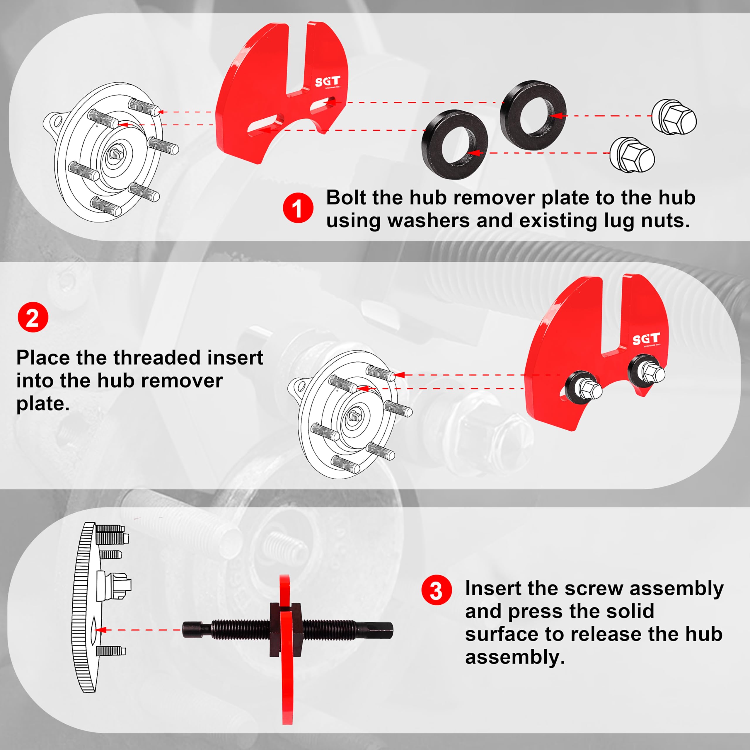 SGT 40100 hub remover washers providing durable support
