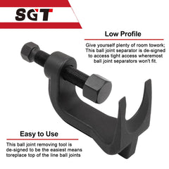 SGT Ball Joint Separator lower-arm-prying-tool demonstrates leverage for swift separation
