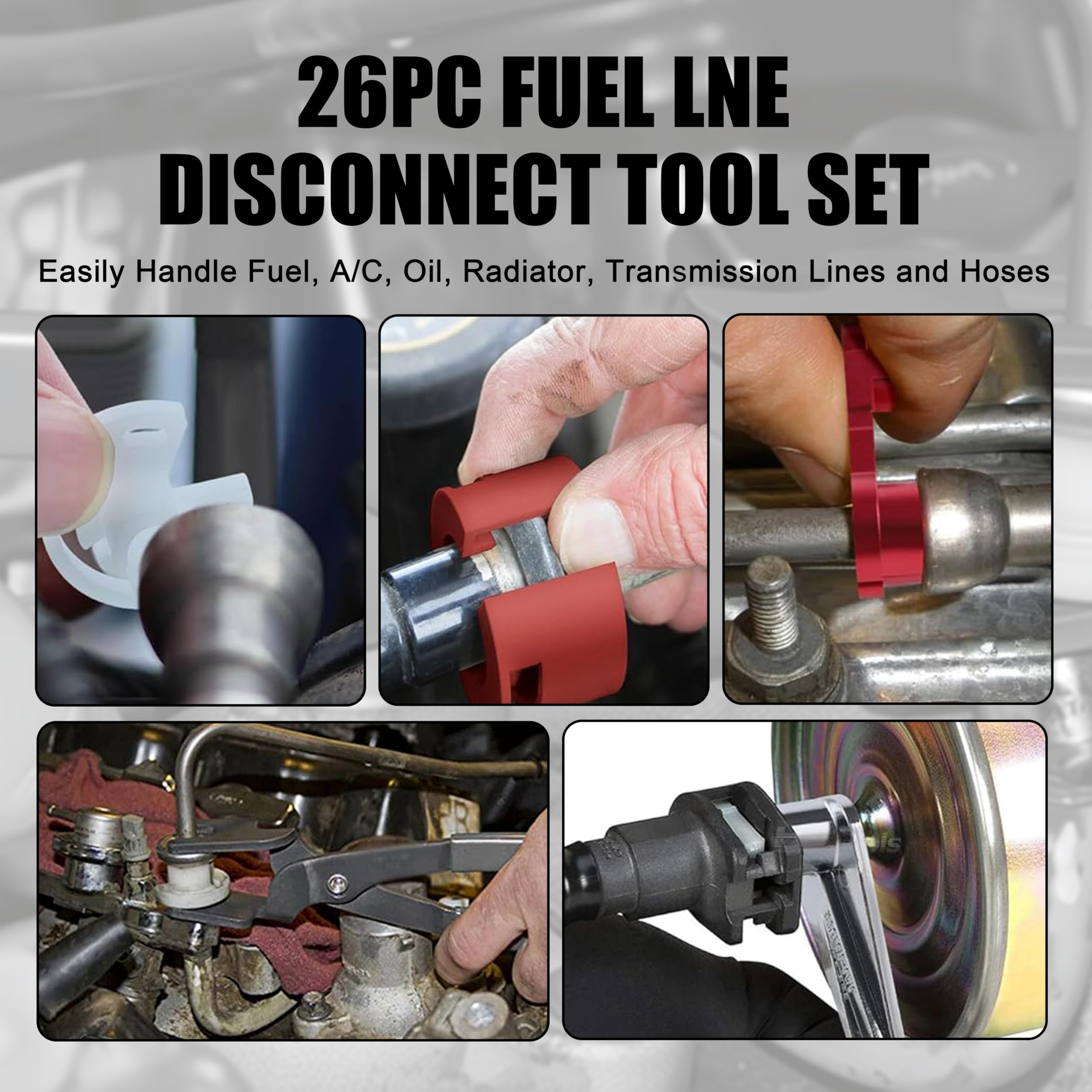 Color-coded tool sizes in the SGT Master set for fast selection during service