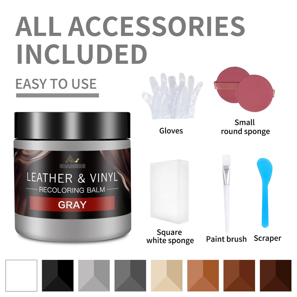SHABEIBEI Complete kit open to reveal tools for reviving couches and vinyl surfaces.