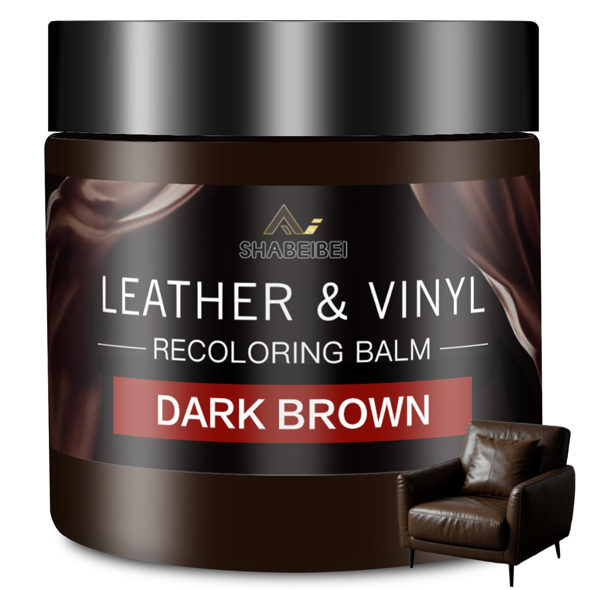 SHABEIBEI leather balm bottle pour restores rich dark brown color