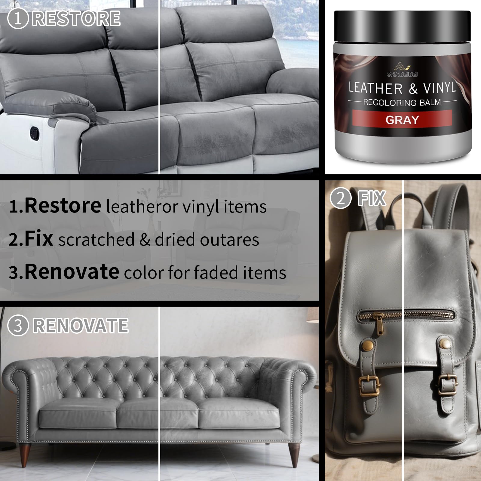 SHABEIBEI Mink Oil deep-conditioning application to preserve leather's moisture and flexibility.