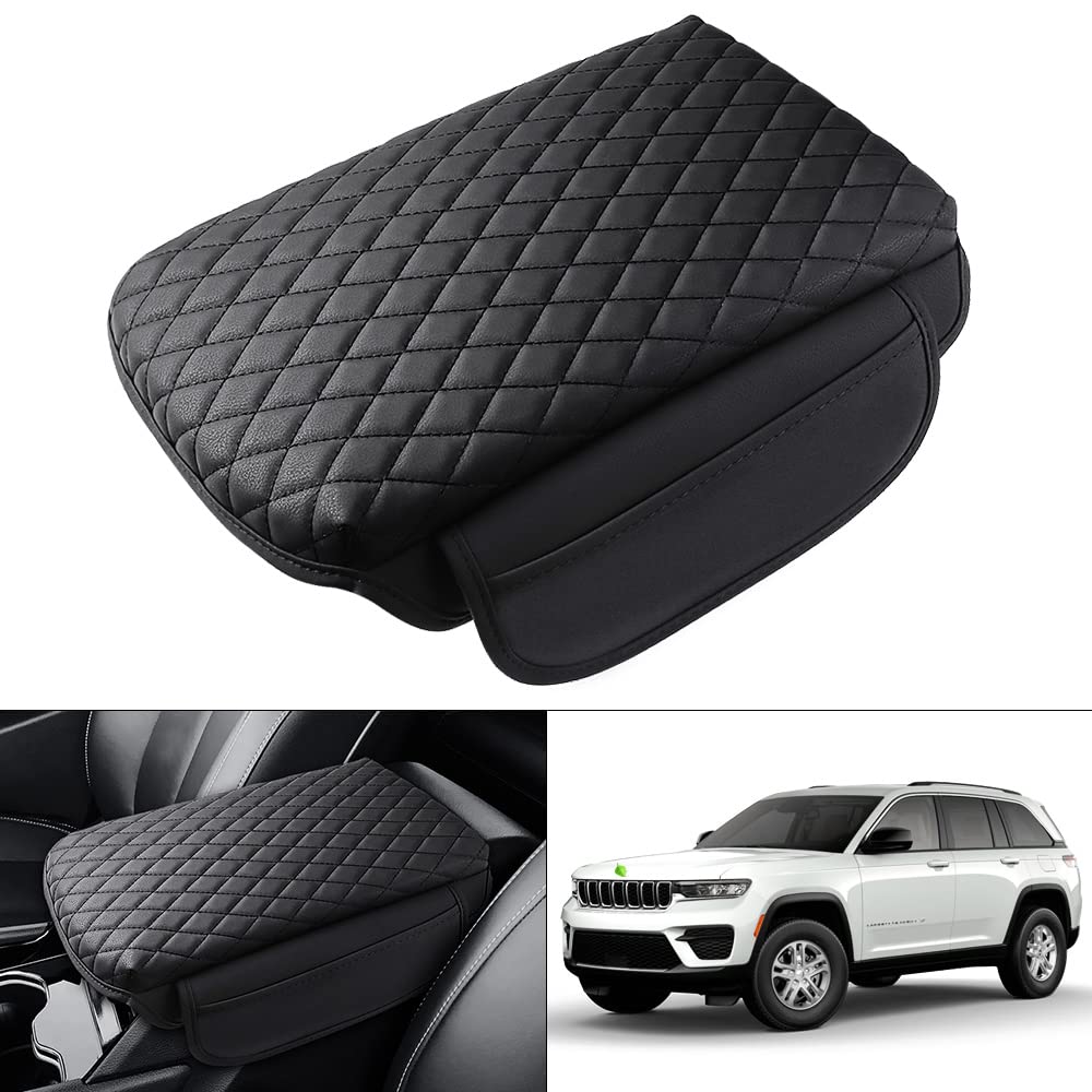 Shademax armrest cover on Jeep Grand Cherokee L protects against wear and spills.