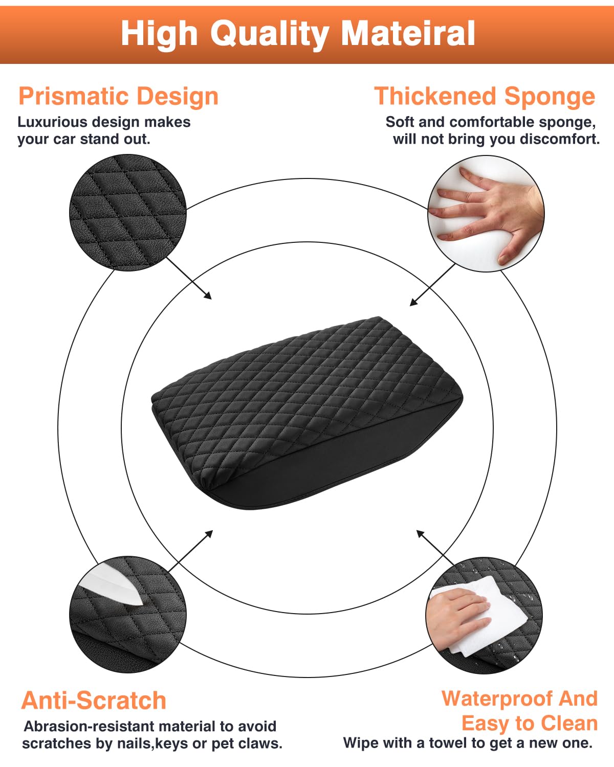 Shademax armrest protector anti-scratch finish guards against daily wear