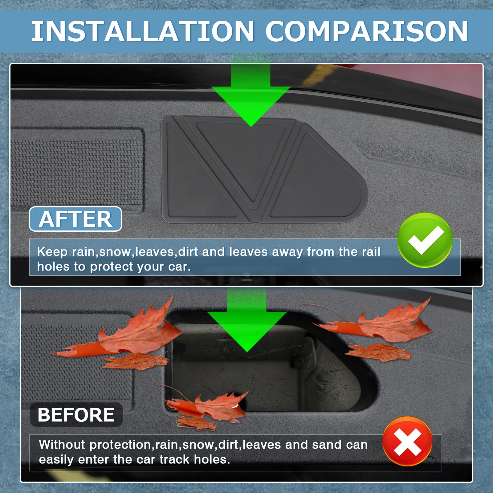 Shademax bed rail hole plug dust protection; helps keep the area clean.