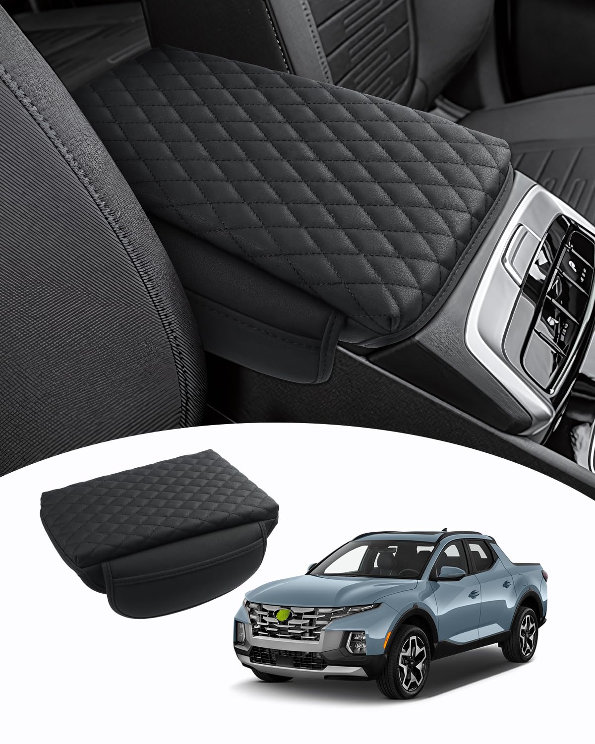 Shademax center console cover for Hyundai Santa Cruz fits 2022-2026 and protects the armrest.