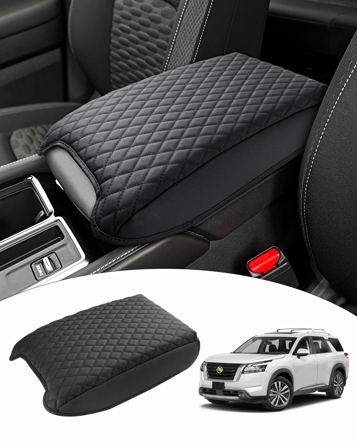 Shademax center console cover for Nissan Pathfinder fits snugly for a factory-like upgrade