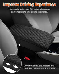 Shademax center console cover waterproof PU leather for updated interior look