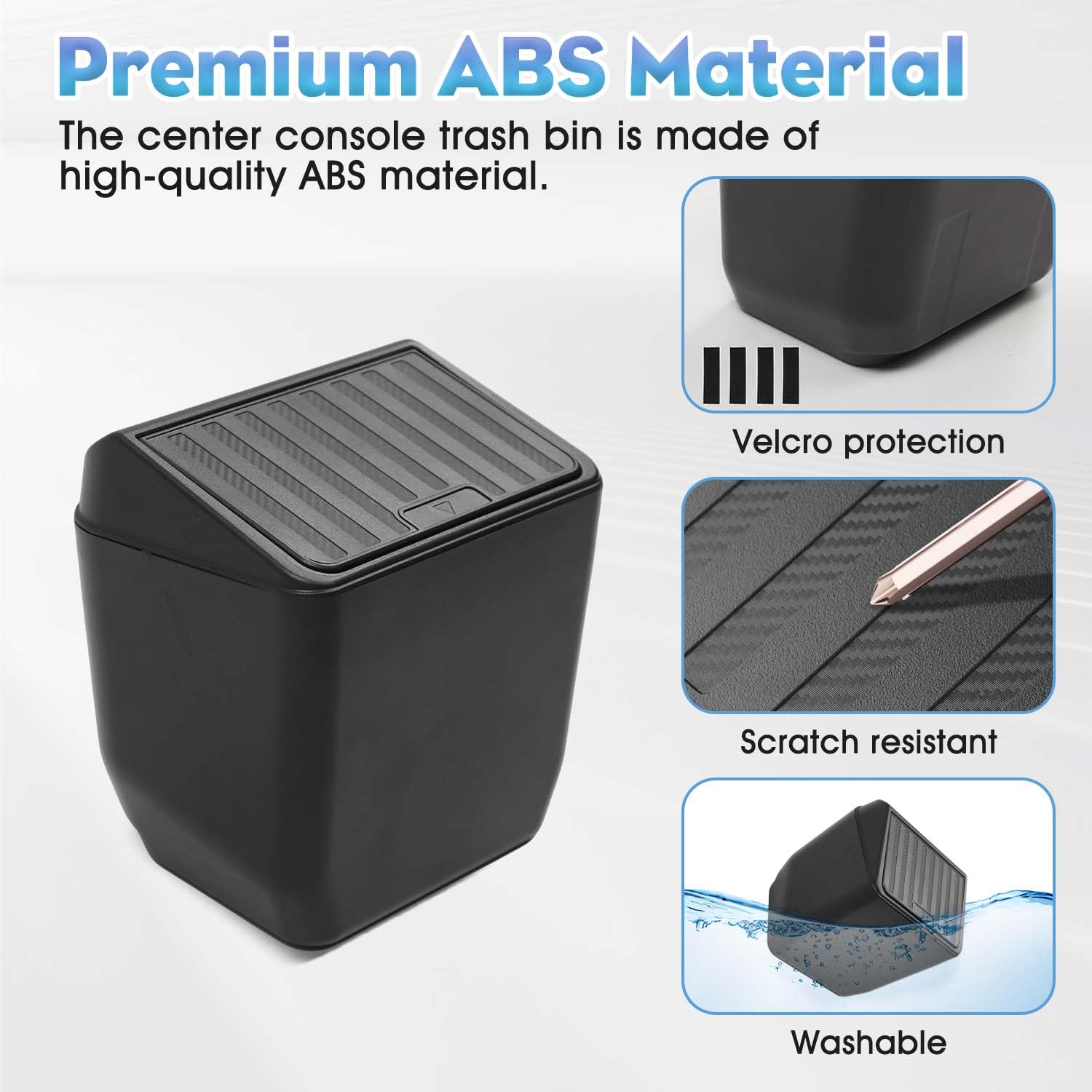 Shademax center console lid design blends with interior and reduces noise