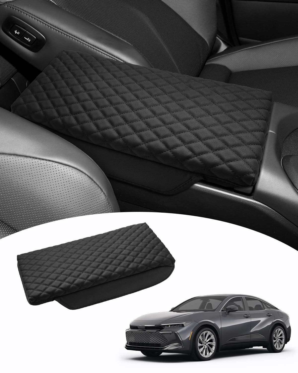Shademax crown center console cover fitted to the console for durable protection.