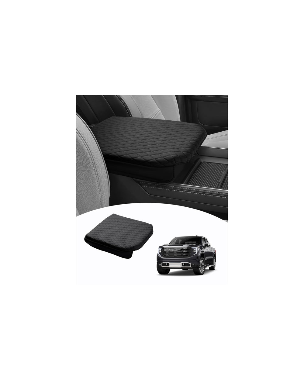 Shademax custom fit center console cover for Sierra 1500 with snug protection