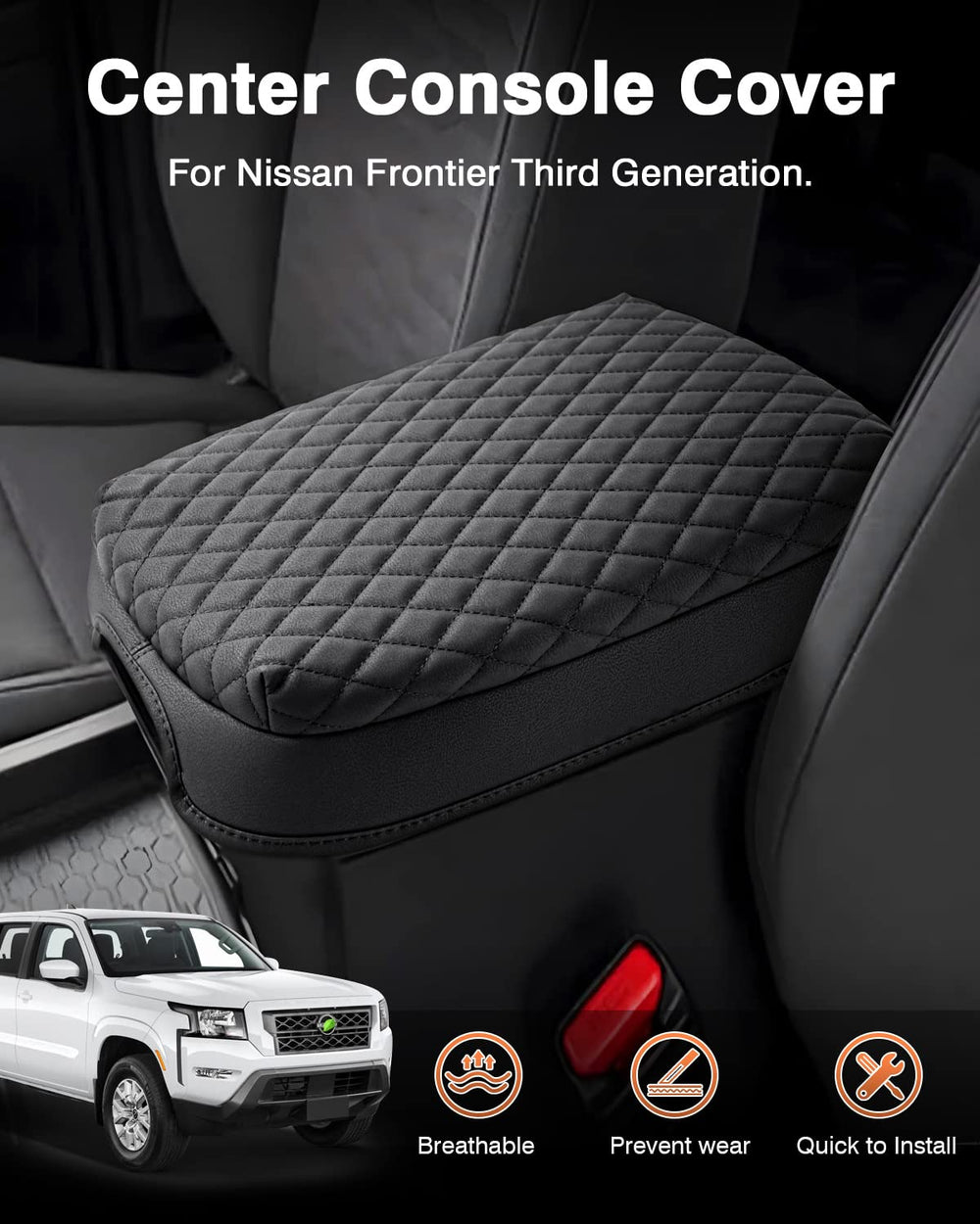 Shademax Frontier armrest cushion; extra padding reduces elbow fatigue.