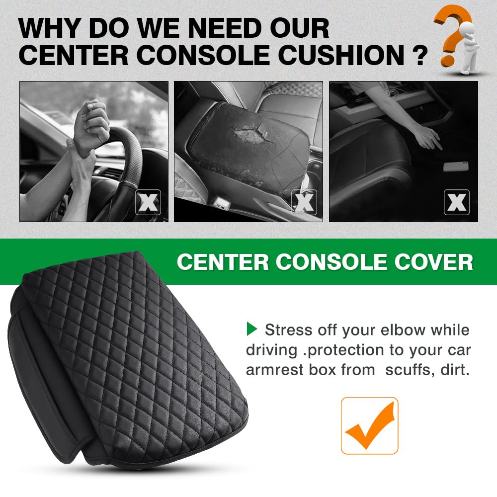 Shademax armrest cover enhances interior look with premium texture.