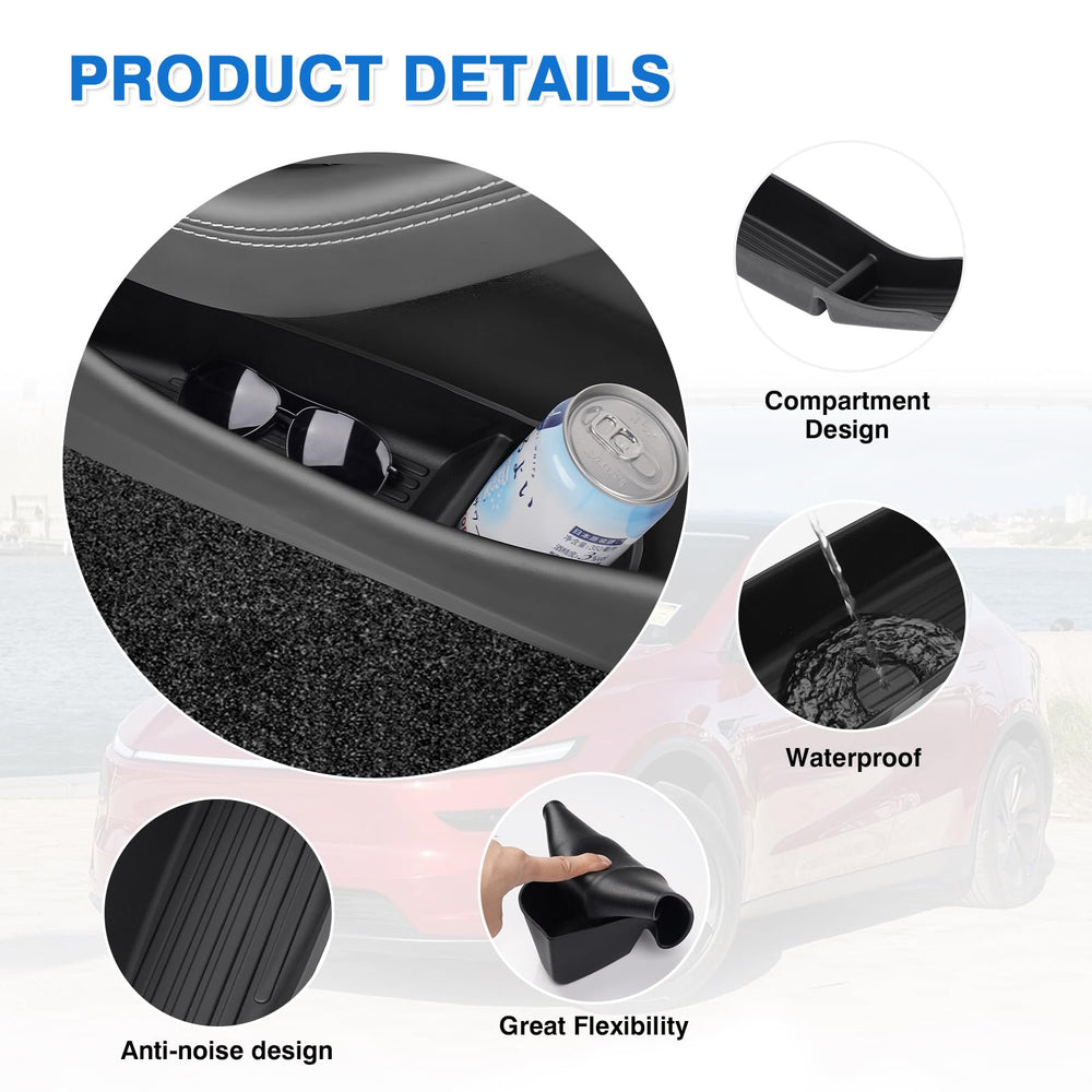 Shademax Model Y Juniper door tray protects interior and is waterproof.