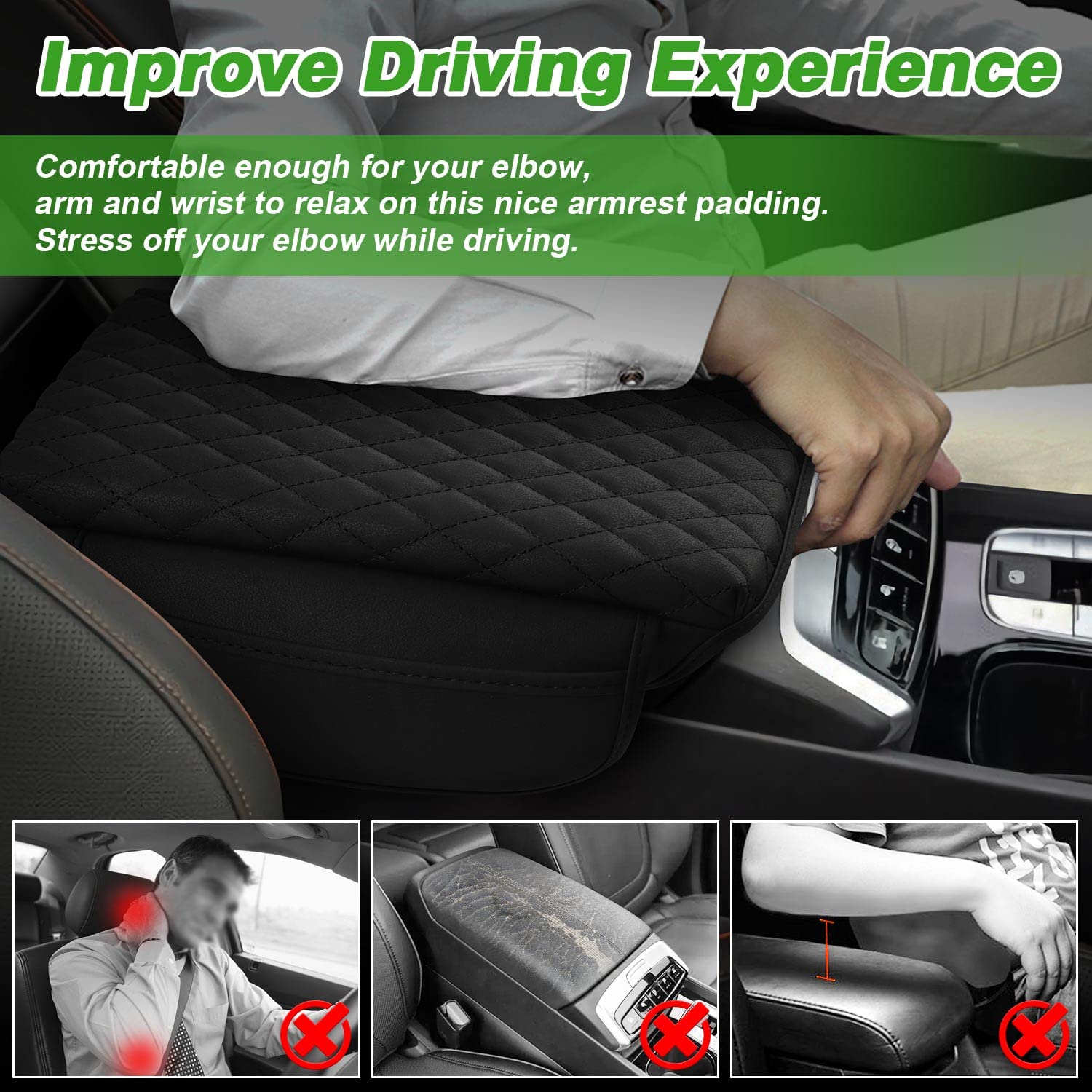 Shademax protective center-console cover shields from spills and dirt daily use.