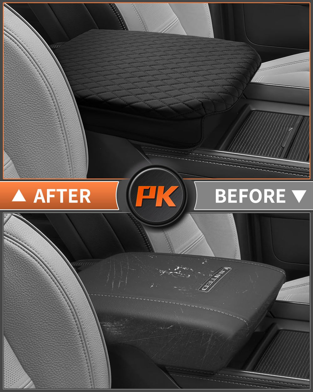 Shademax PU leather center console cover offering waterproof protection