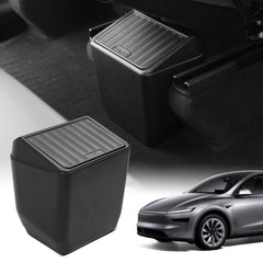 Shademax rear trash can with press-open lid for Model Y Juniper keeps cabin tidy