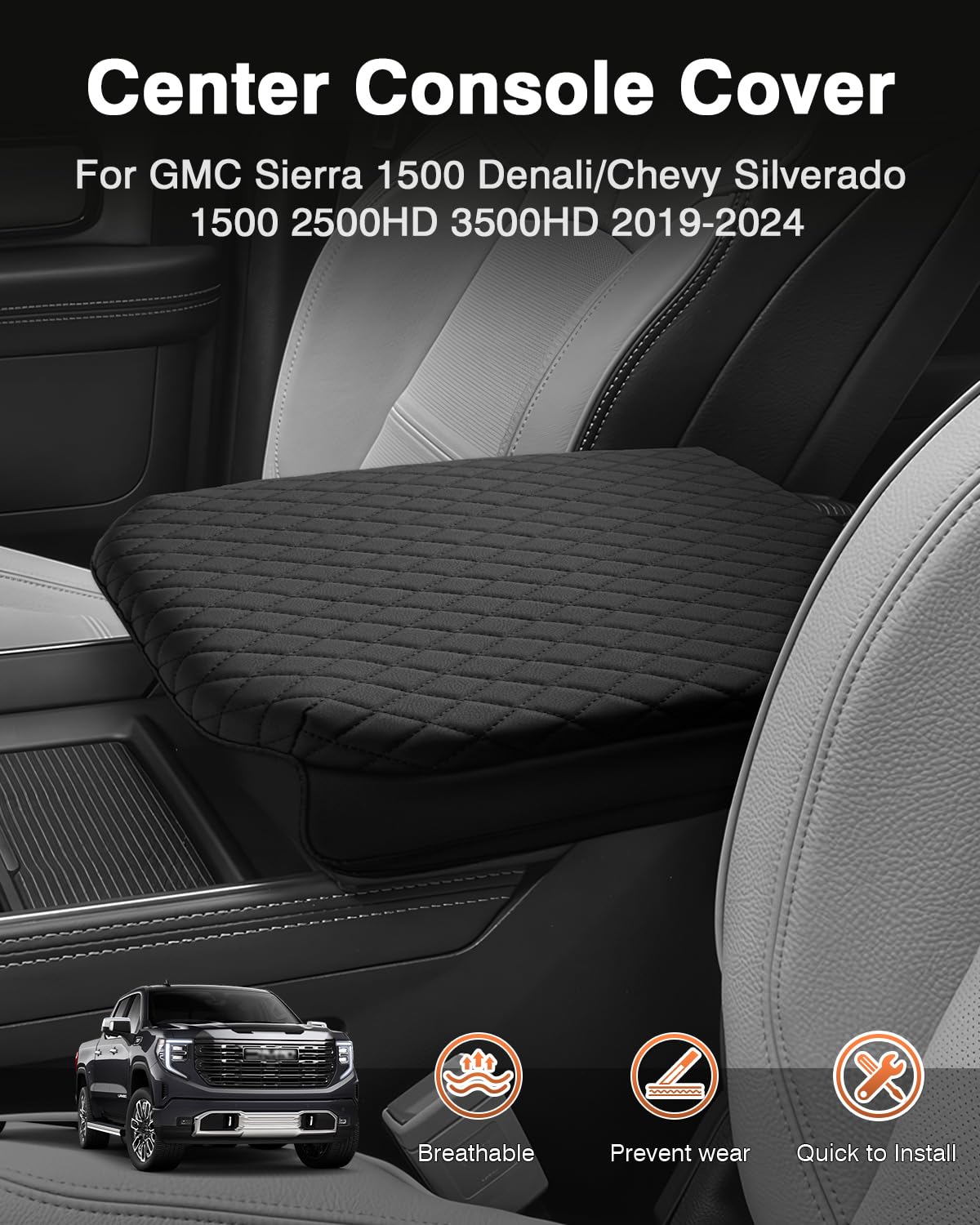 Shademax thickened sponge center console for comfort on long drives