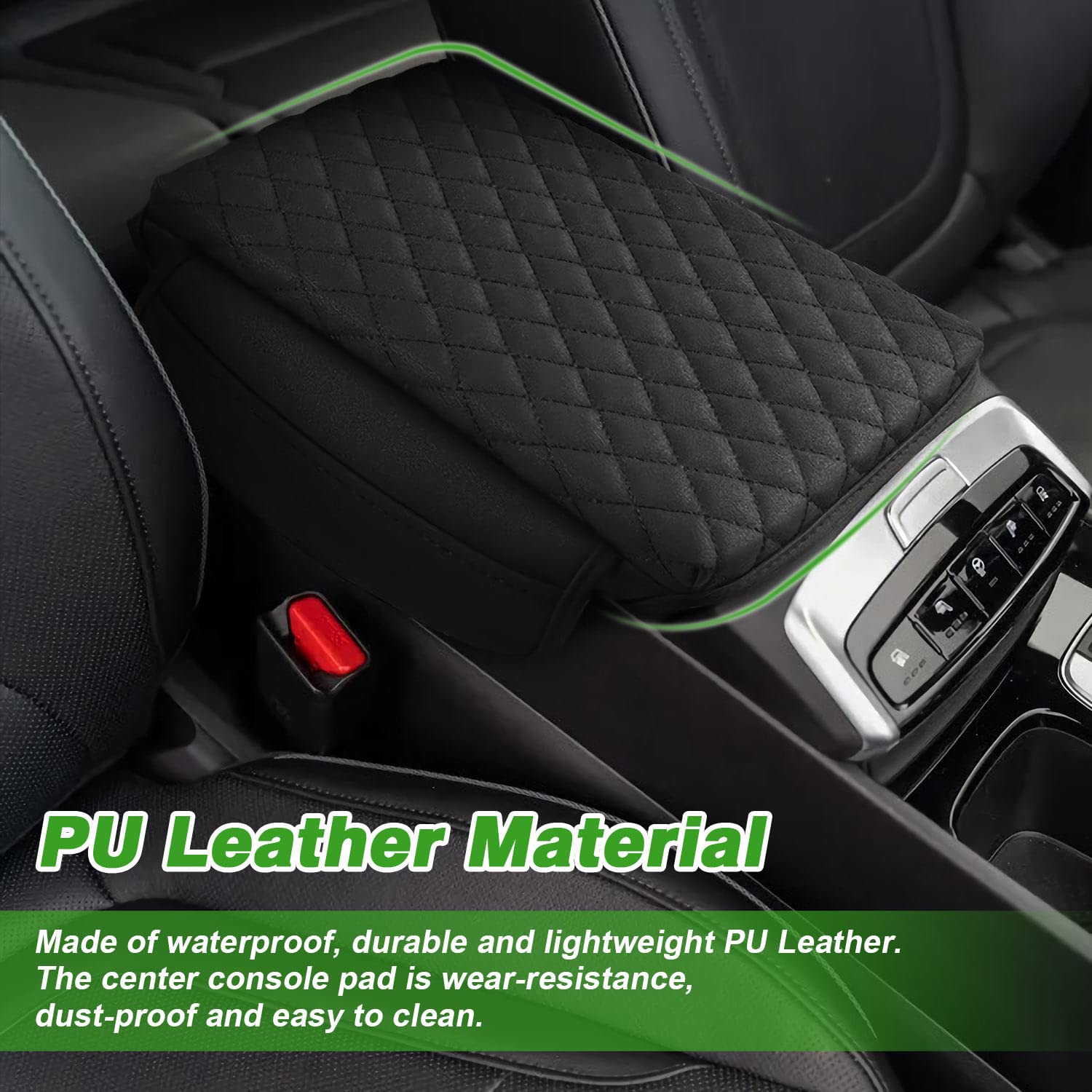 Shademax upgraded PU leather material adds durability and waterproofing to the armrest cover.