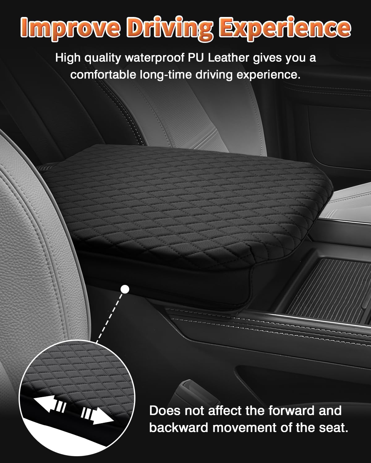 Shademax PU leather center console cover is waterproof and easy to clean