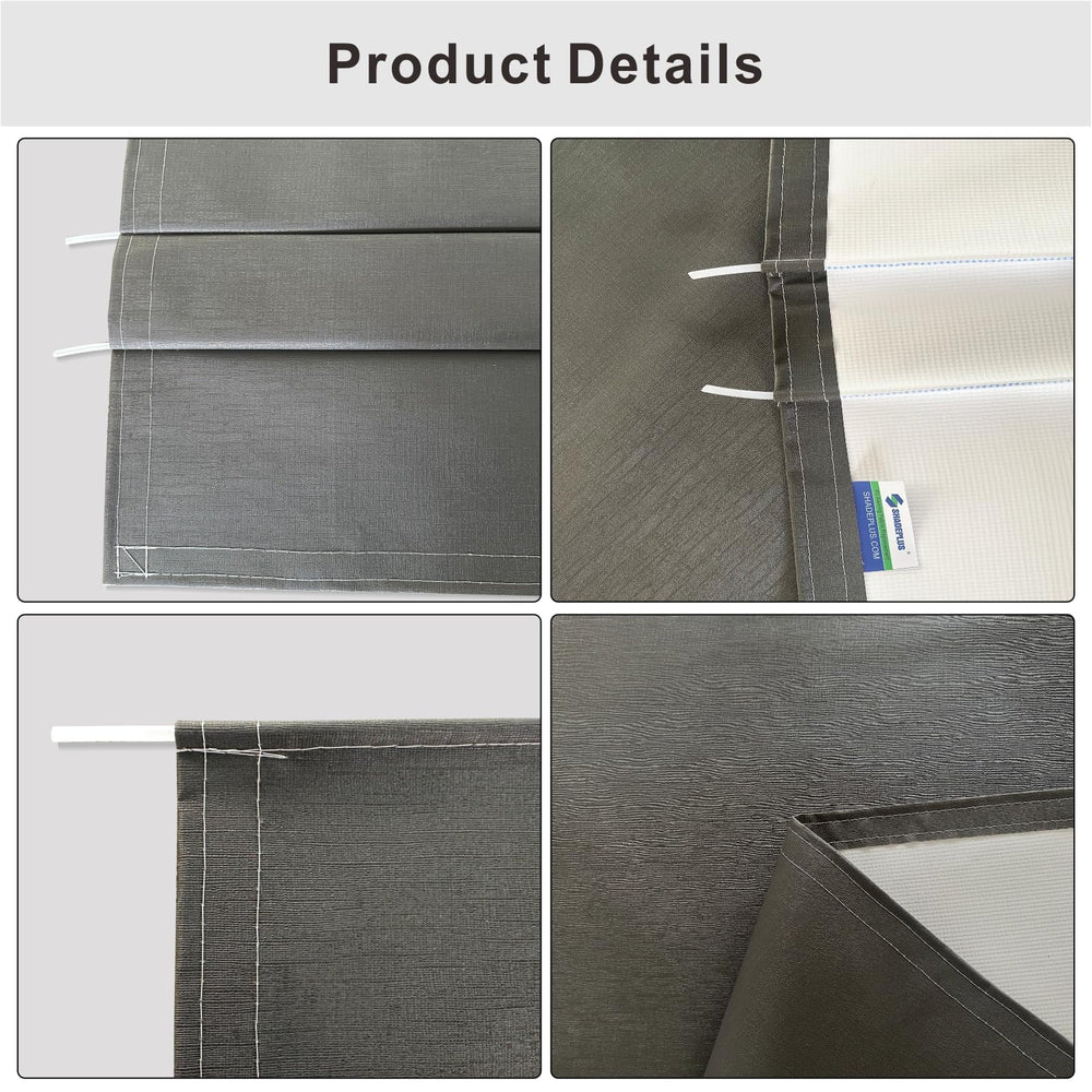 SHADEPLUS easy-installation replacement with three sewn-in cords secures quickly without tools.